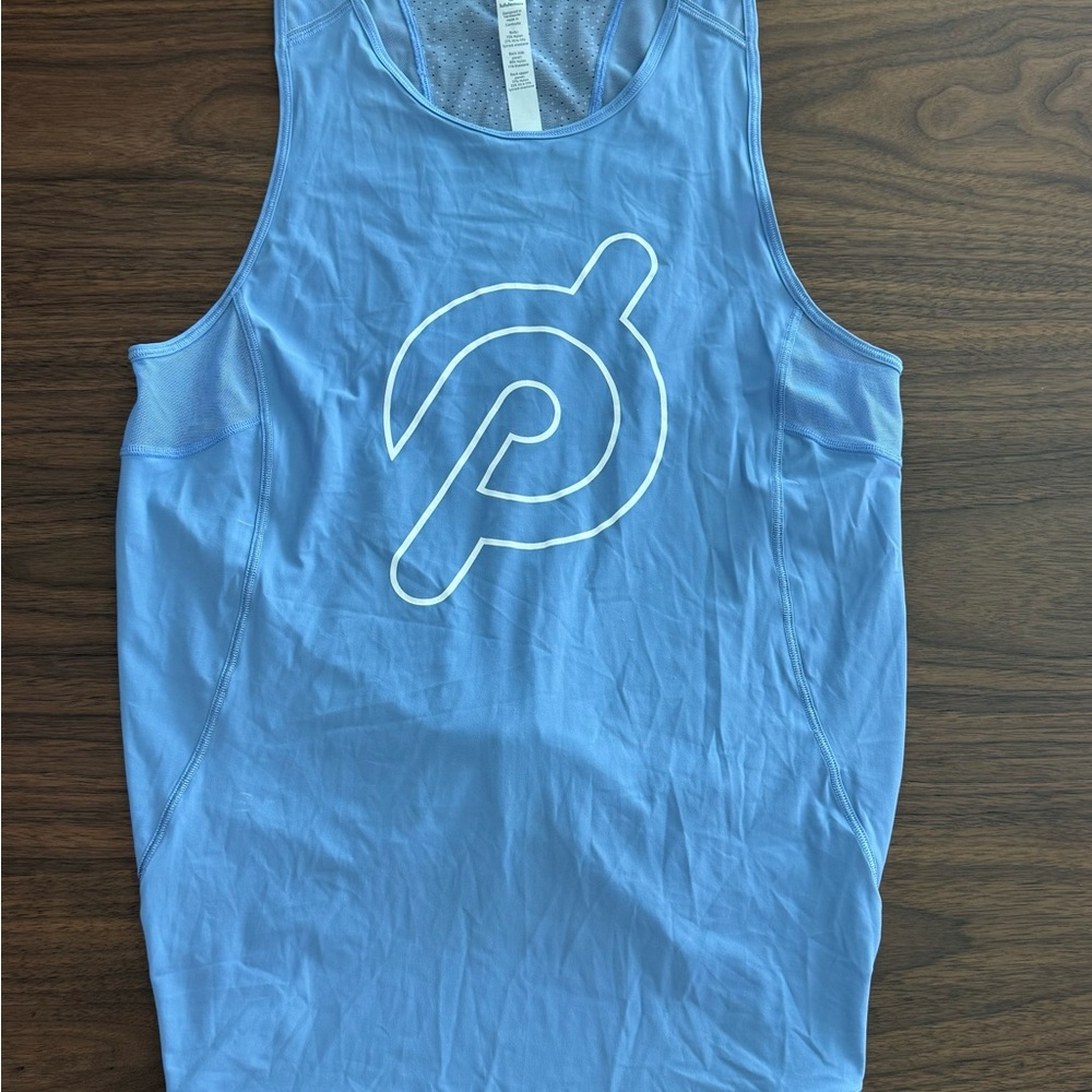 Lululemon Athletica Peloton Blue Muscle Tee Tank Top